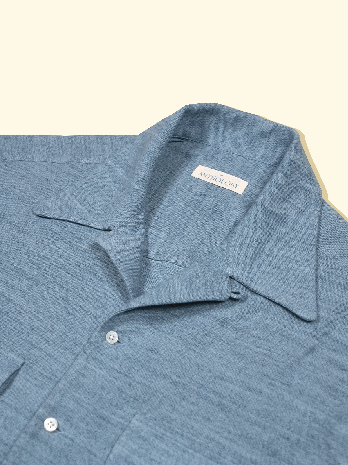 Cuban Long Sleeve Jersey Shirt - Faded Denim — The Anthology